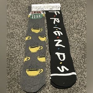 Friends socks and central perk coffee 2 pair brand new